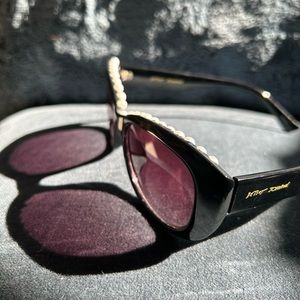 Betsy Johnson Sunglasses - Womens Sunglasses - Pearl Accents, UVA/UVB Protection